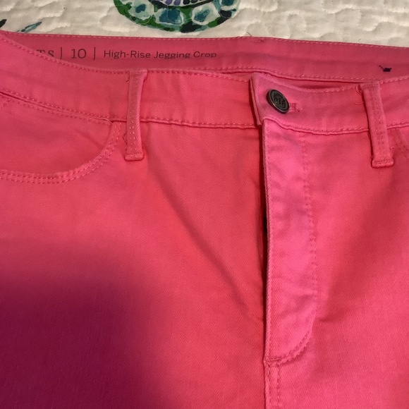 Talbots EUC Bright Pink High Rise Jegging Crop~10 - Picture 2 of 9